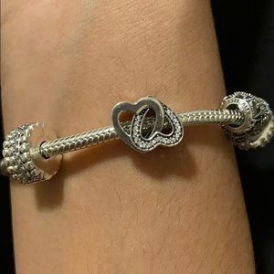 Double heart charm